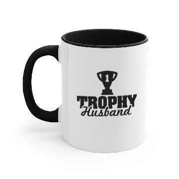 Discover Trophy husband Accent Mugs