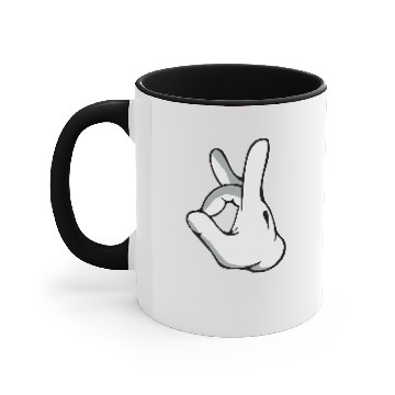 Discover mickey hands dope Accent Mugs