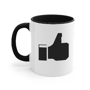 Discover Thumb up facebook like Accent Mugs