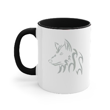 Discover wolf 5_ Accent Mugs