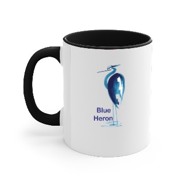 Discover Blue Heron Accent Mugs