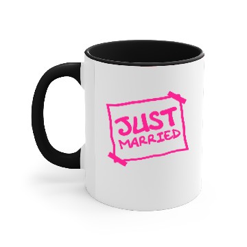 Discover Just Married Notice Accent Mugs