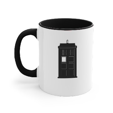 Discover TARDIS (Flat Black) Accent Mugs