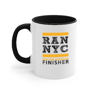Discover NYC Marathon Finisher Accent Mugs