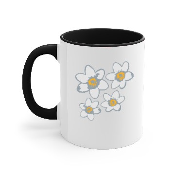 Discover pattern design flower beautiful daisy flower butte Accent Mugs