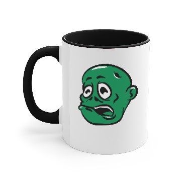 Discover zombie funny comic suit head Accent Mugs