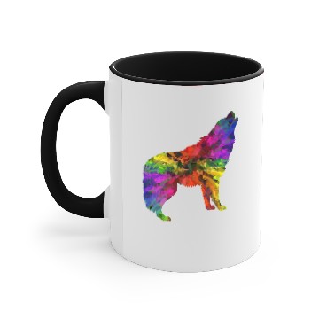 Discover Multispectral Gem Howling Wolf Accent Mugs