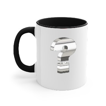 Discover Reflective Chrome 3D Question Mark Accent Mugs