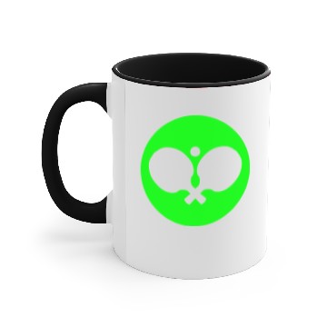 Discover tennis racket ball ping pong Accent Mugs