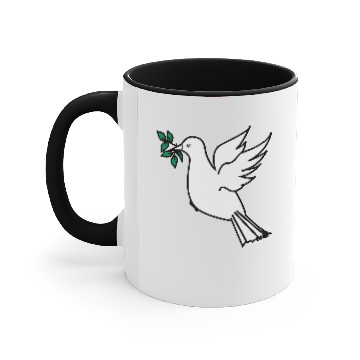 Discover Dove and olive branch 3 Accent Mugs