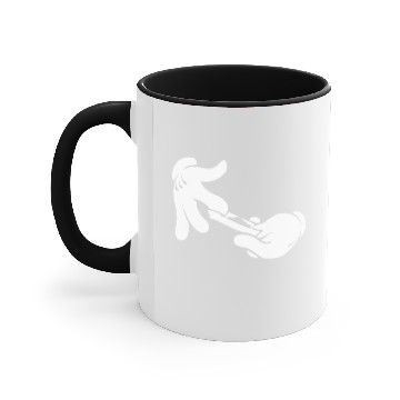 Discover Mickey hands roll rolling green Accent Mugs