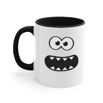 Discover Funny Cookie Monster (Smiley Comic) Face Accent Mugs