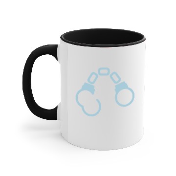 Discover Handcuffs Light Blue Cart Accent Mugs