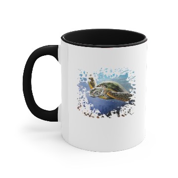 Discover Sea turtle painting d Accent Mugs