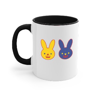 Discover ❤ټSuper Cute Bunny Couple-Happy Easterټ❤ Accent Mugs