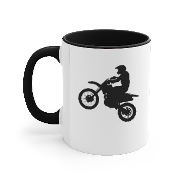 Discover Dirt Bike Silhouette Accent Mugs