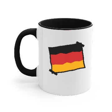 Discover paper note glued Germany nation black red gold fla Accent Mugs