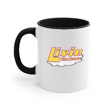 Discover Living the Dream Accent Mugs