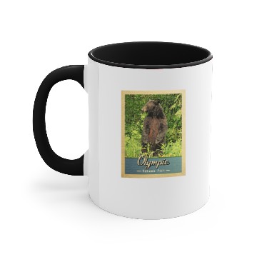 Discover Olympic National Park Vintage Bear Accent Mugs