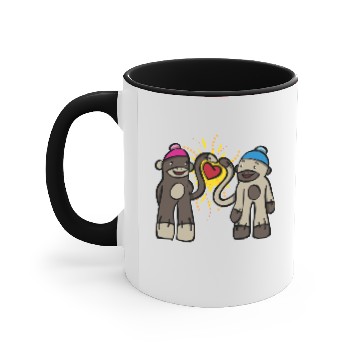 Discover Sock Monkey Love Accent Mugs