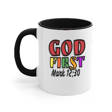 Discover God First Women's V-Neck Accent Mugs