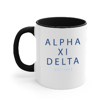 Discover Alpha Xi Delta Modern Type Accent Mugs