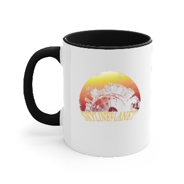 Discover skyline planet Accent Mugs