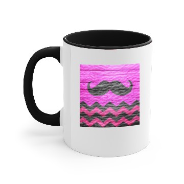 Discover Mustache Chevron Modern Wood Accent Mugs