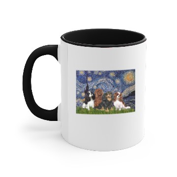 Discover Cavaliers (four) - Starry Night Accent Mugs