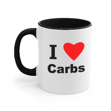 Discover I Love Carbs! Accent Mugs