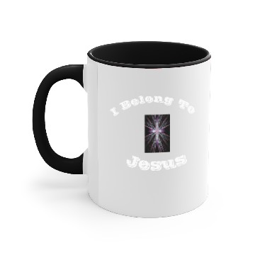 Discover I Belong To Jesus Basic  Feather Cross Accent Mugs