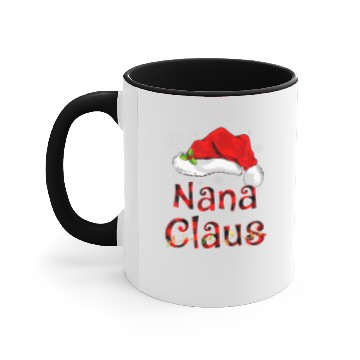 Discover Funny Santa Nana Claus Red Plaid Christmas Family Accent Mugs