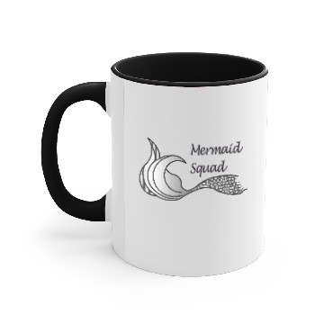 Discover Mermaid Squad in light grey Accent Mugs