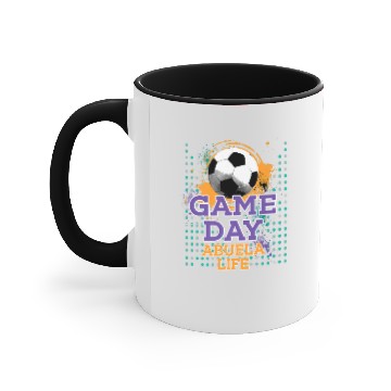 Discover Soccer Game Day ABUELA Life Accent Mugs