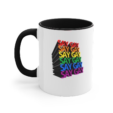 Discover Say Gay Rainbow 3D Accent Mugs