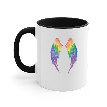 Discover Pride Flag - Angel Wings Accent Mugs