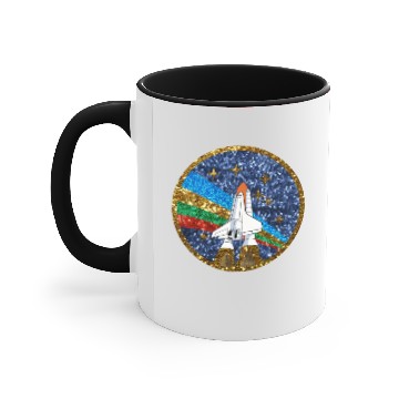 Discover sequin space ship Accent Mugs