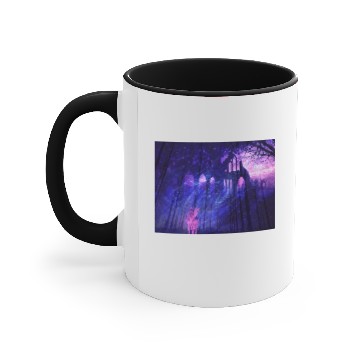 Discover Wolf Fantasy Scene Accent Mugs