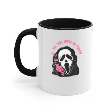 Discover Scream Ghost Calling Funny No You Hang Up Hallowee Accent Mugs