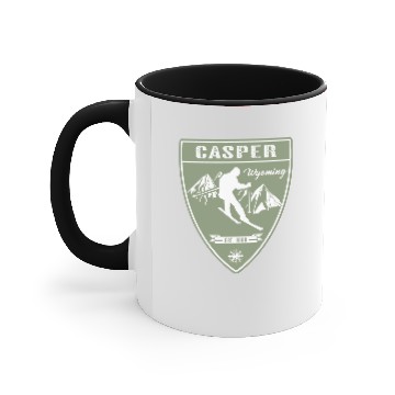 Discover Ski Casper Wyoming Accent Mugs