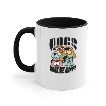 Discover Dogs Make Me Happy Sleeveless Accent Mugs