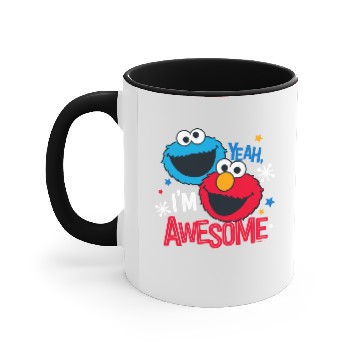 Discover Cookie Monster & Elmo | Yeah, I'm Awesome Accent Mugs
