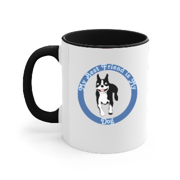 Discover Cartoon Jumping Boston Terrier Dog Accent Mugs