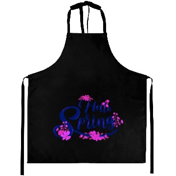 Discover Hello Spring Colourfull Text Aprons
