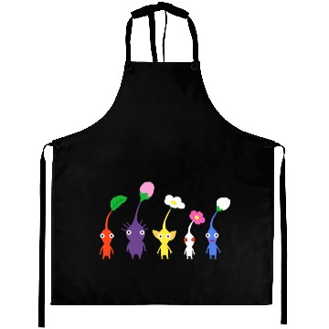 Discover cute pikmin pattern blue Aprons
