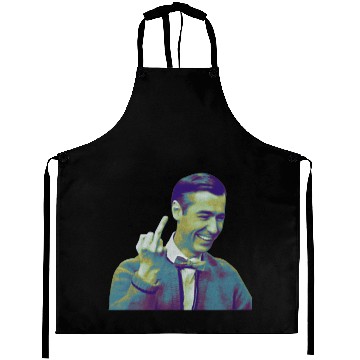 Discover Mr Rogers Middle Finger Aprons | Re-designed