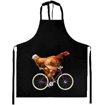 Discover Quirky Chicken Riding Bicycle Aprons