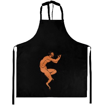Discover Greek God Pan playing a flute Aprons