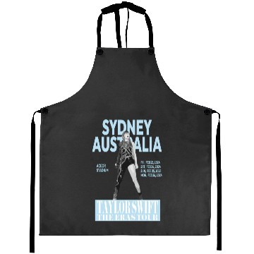 Discover Swift Eras Tour - Sydney, Australia - Light Blue Active Aprons