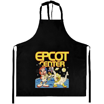 Discover Disney Epcot Mickey Mouse & Figment Astronaut 1982 Retro Aprons